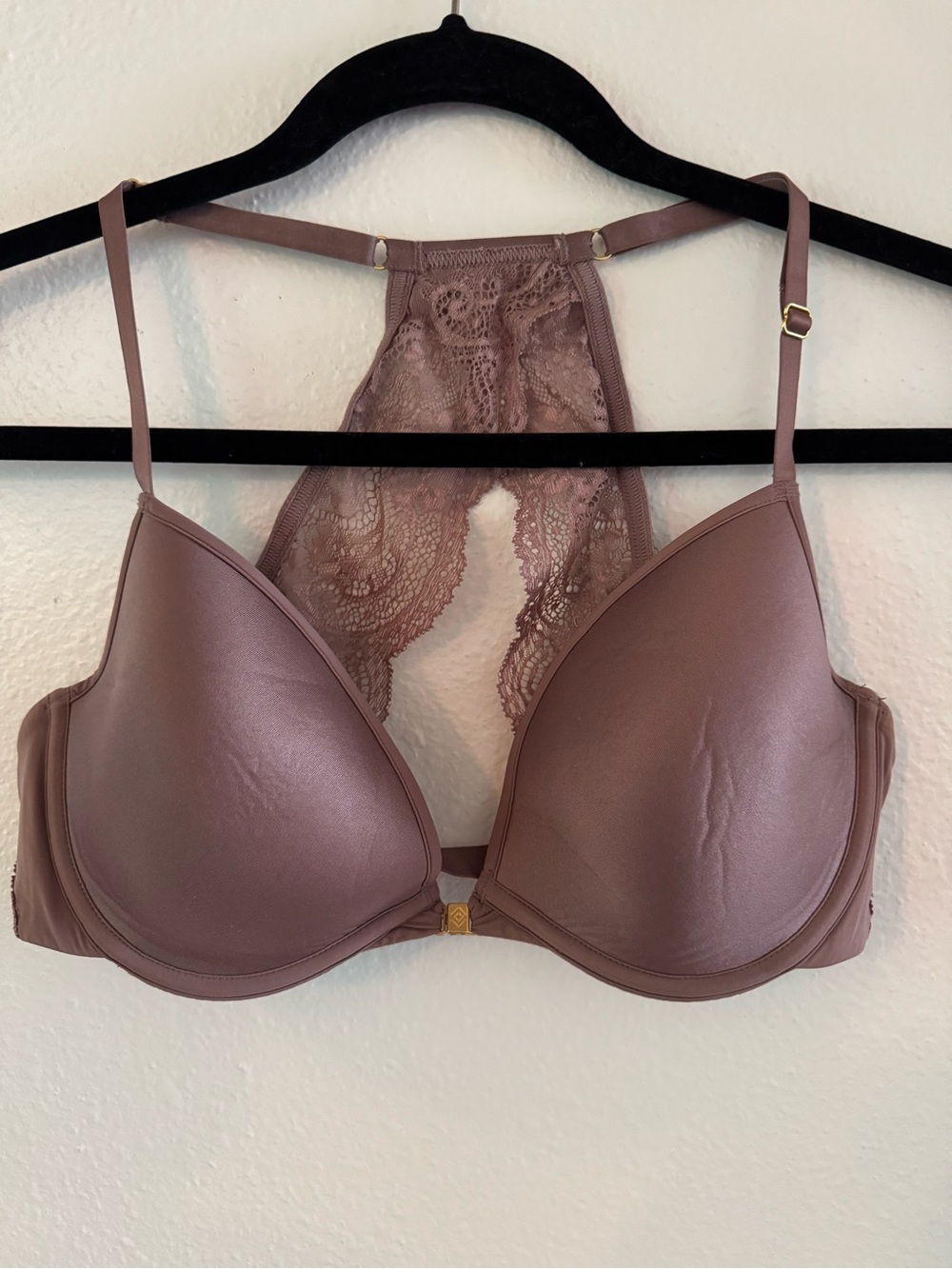 ThirdLove Lace Racerback Push-Up Bra in Mauve